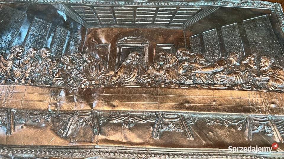 Płytka miedziana miękka Ostatnia Wieczerza Wym