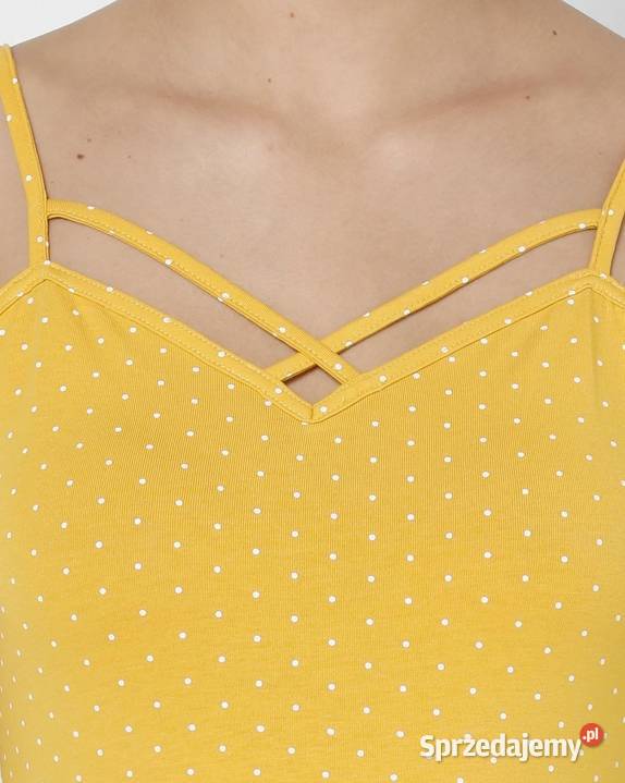 żółty top Tally Weijl xxs 32 xs 34 gładki dekolt Inowrocław