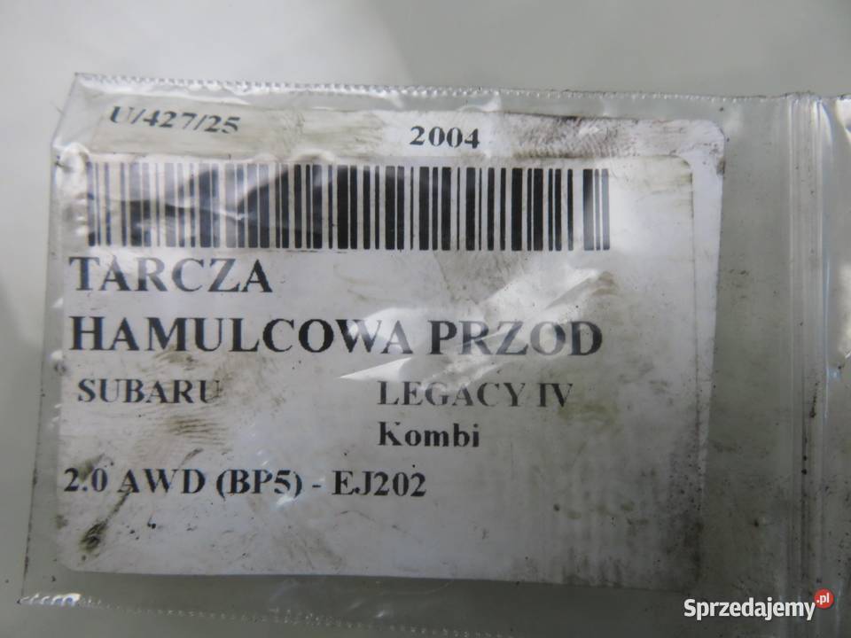 TARCZE HAMULCOWE PRZÓD SUBARU LEGACY IV 20 sprzedam