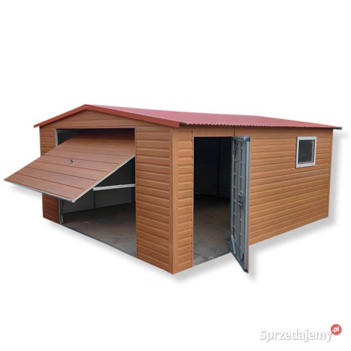 Garaż Blaszany 4x5m Dach dwuspadowy Brama