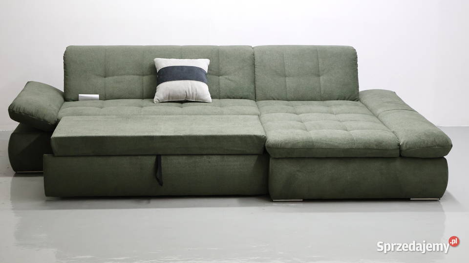 TOJ Narożnik z funkcją spania zielony kolor