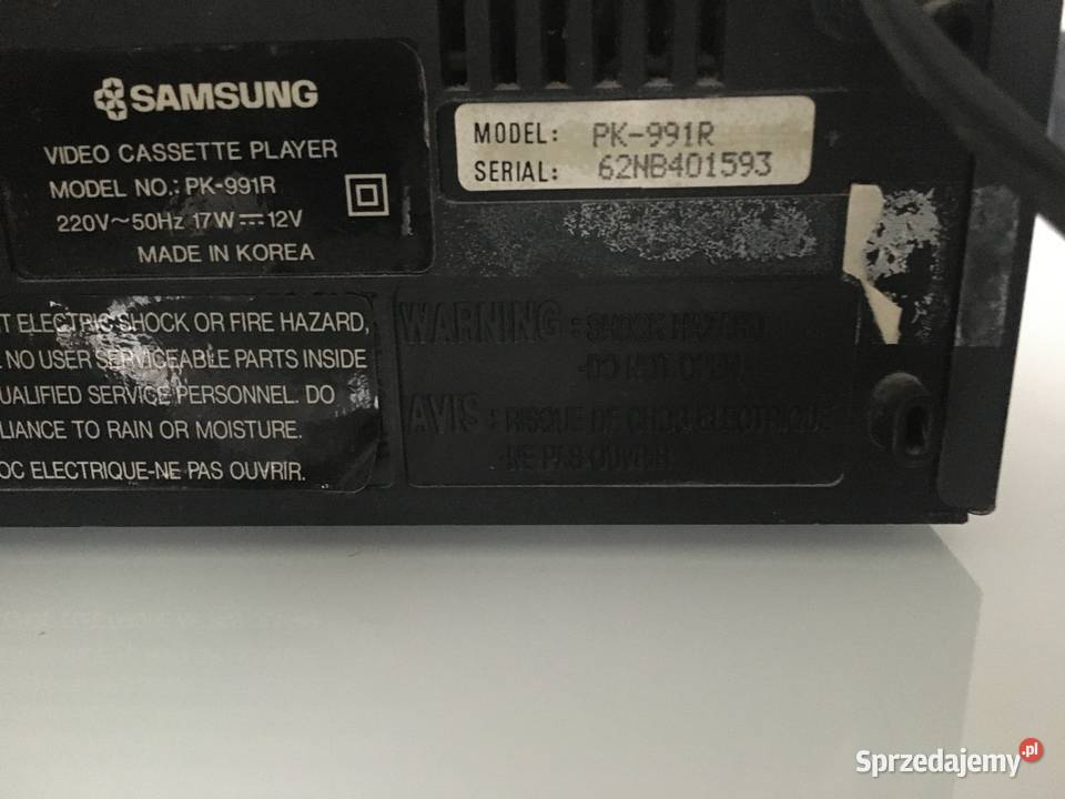 Magnetowid SAMSUNG PK991 R VHS Kołobrzeg sprzedam