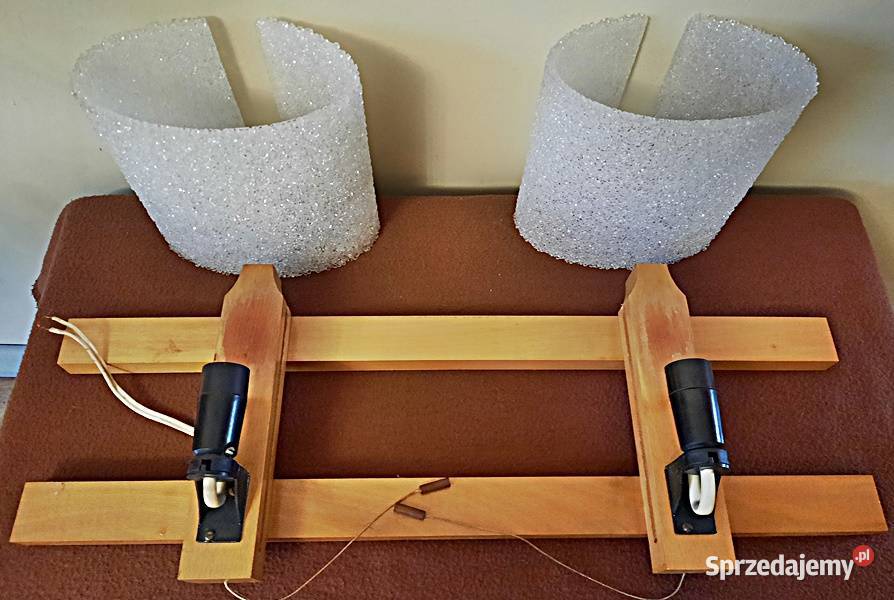 Kinkiet 2 x E 14 typ 12 Polam Piła z lat PRL Ostrów Wielkopolski