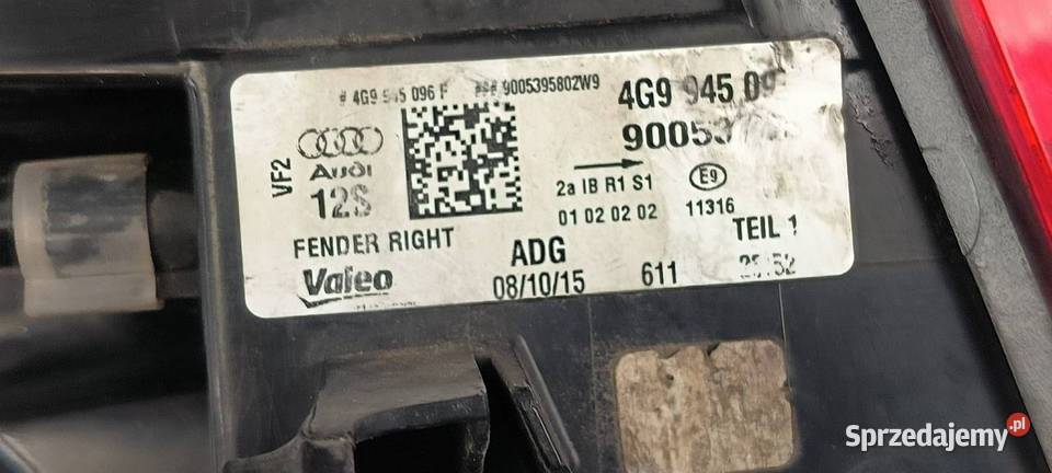LAMPA PRAWA TYŁ AUDI A6 C7 LIFT Części samochodowe kujawsko-pomorskie