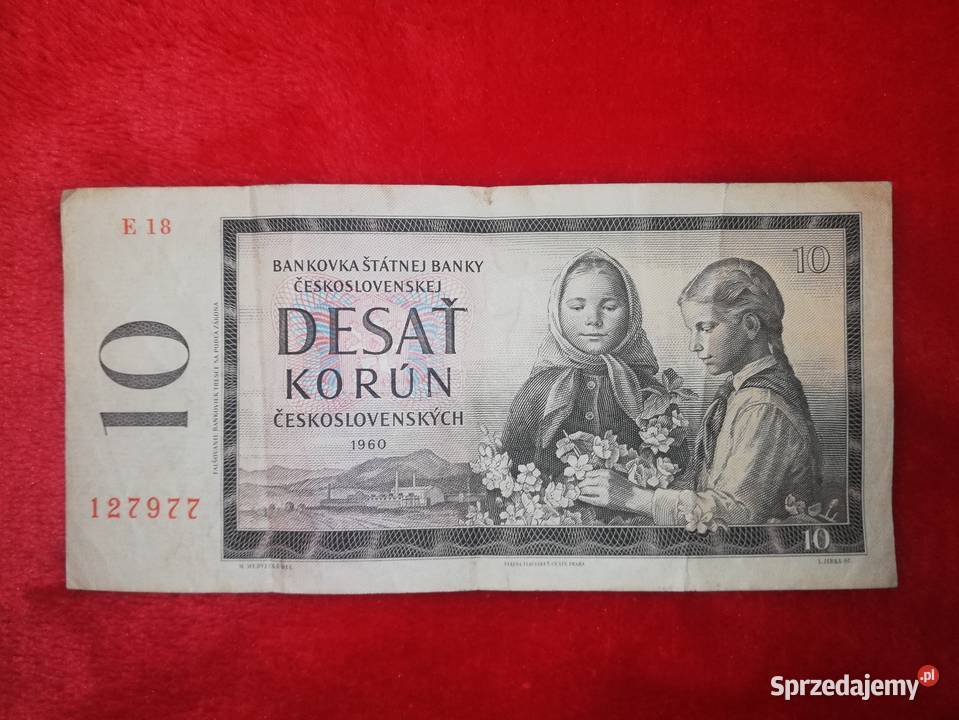 Stary banknot 10 koron czeskich 1960 r Warszawa
