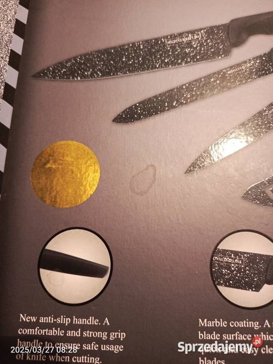 NOŻE ZESTAW PIĘĆ SZTUK FIRMY ROYALTYLINE ZESTAW