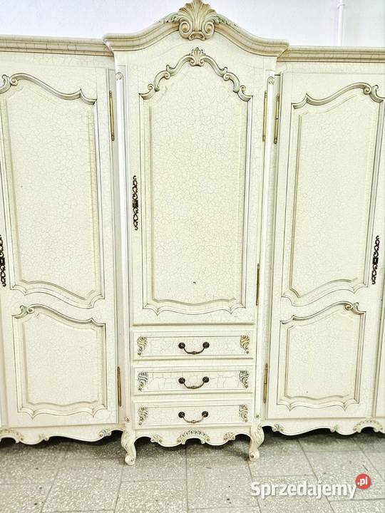 Duża francuska szafa Ludwikowska biała 300 Nowy Sącz sprzedam