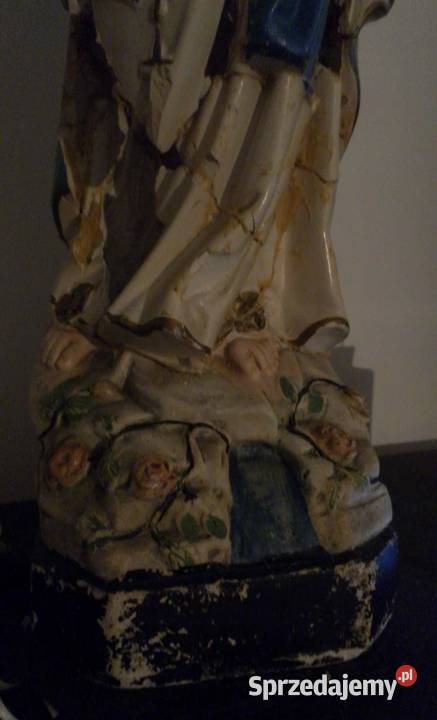 Duża i stara Figura Matki Boskiej Uszkodzona małopolskie Kraków
