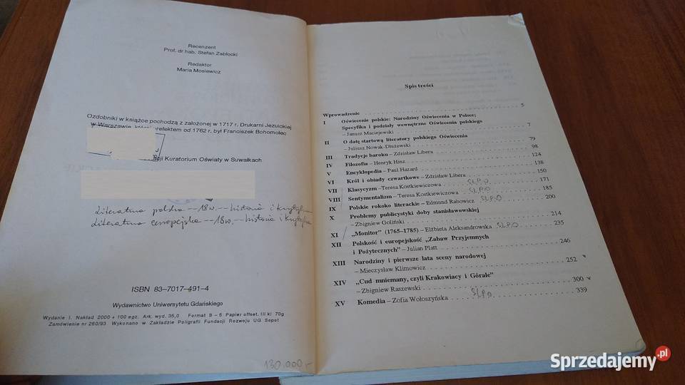 Materiały do studiów epoką Oświecenia Kadulska Gdańsk