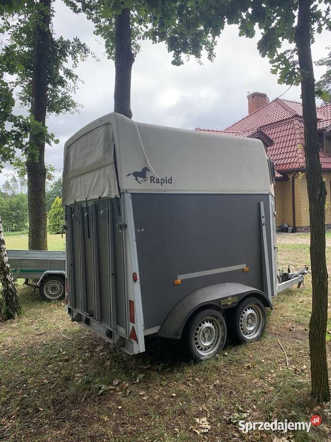 Przyczepa do przewozu bydła Rok produkcji 2004 Do przewozu koni Rudka