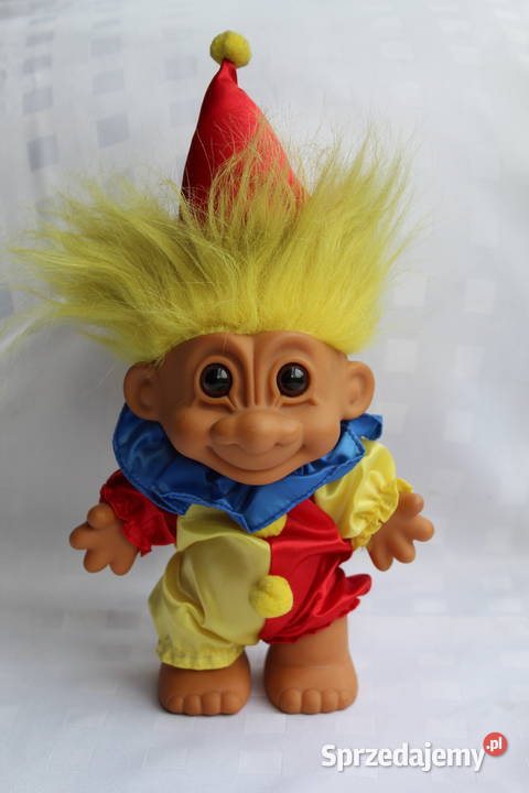 Troll Russ Żółte Klaun Pajac Duży Figurka