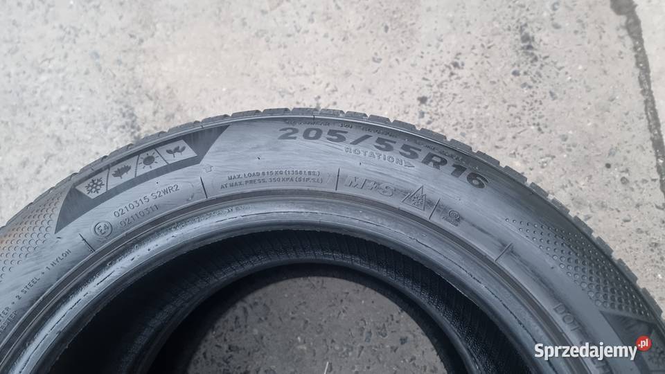 2x 205 55 r16 91V opony Zima 63mm zima Kraków sprzedam