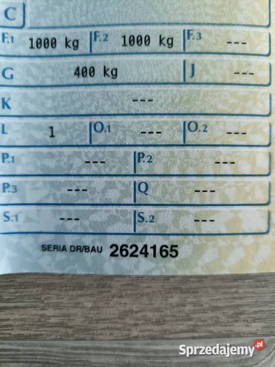 Masywna przyczepka samochodowa Rok produkcji 1987 mazowieckie Tłuszcz