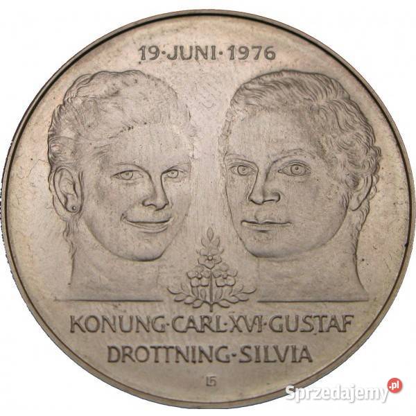 Szwecka Moneta 50 KR Slub Monarszy mazowieckie Wola Żelechowska sprzedam