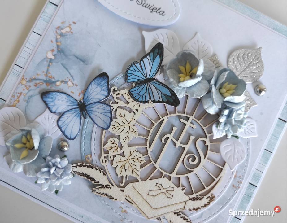 Kartka w pudełku ręcznie robiona handmade Łódź