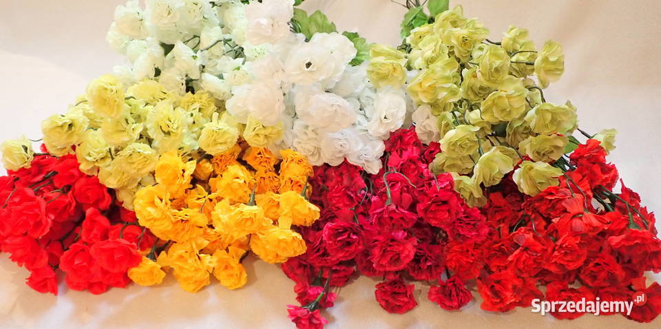 Goździk sztuczny gałązka 5 kwiatów 44 8 kolorów Siewierz