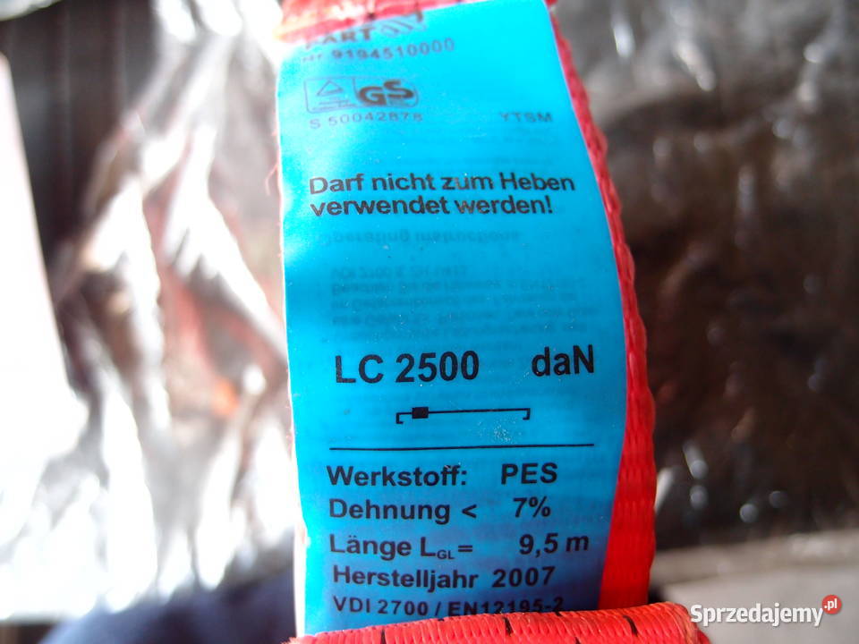Pas Transportowy 95M50MM5T z napinaczem Pasy Łódź sprzedam