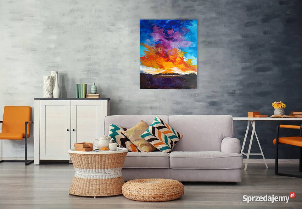 CHMURY obraz akrylowy 60x50 pejzaż krajobraz Katowice