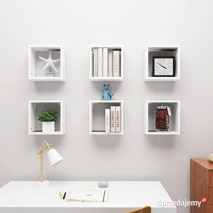 Półki ścienne kostki 6 białe 30x15x30 WM807000 Warszawa