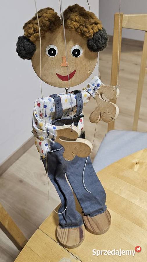 Marionetka kukielka chłopczyk lata 80 PRL Oświęcim