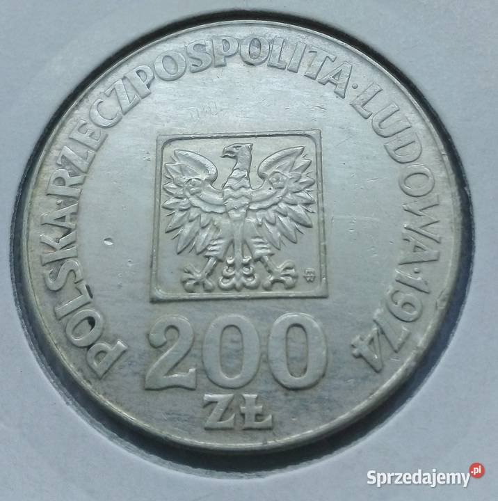 POLSKA200 1974 r SREBRO 624 MAPKA Legionowo sprzedam