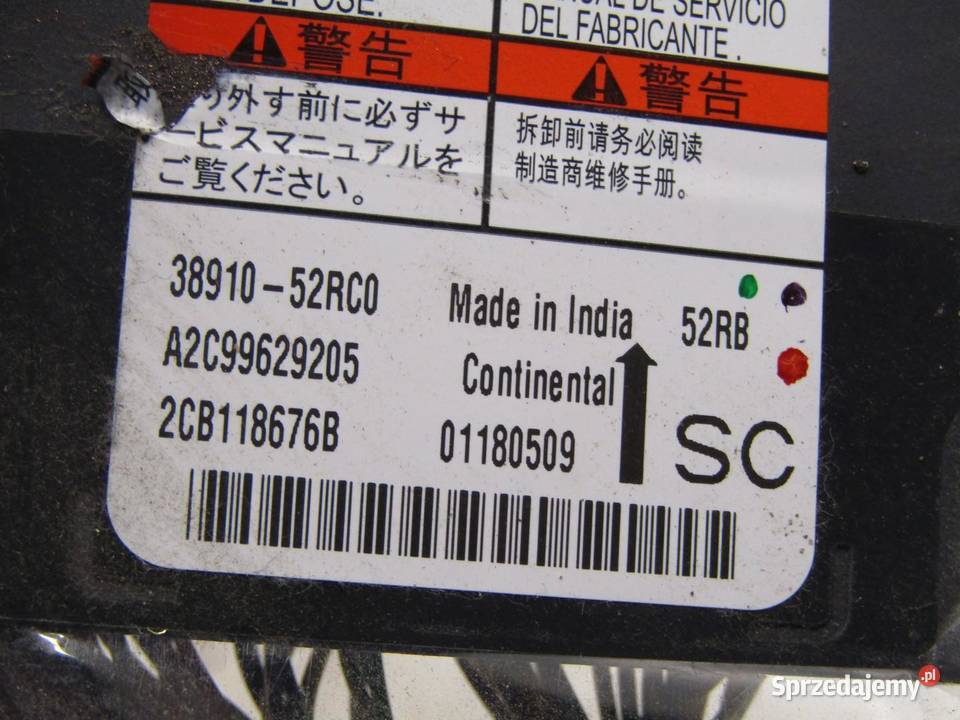 MODUŁ SENSOR PODUSZEK POWIETRZNYCH SUZUKI SWIFT