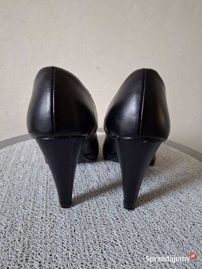 Czarne buty czolenka skóra ekologiczna mazowieckie Warszawa sprzedam