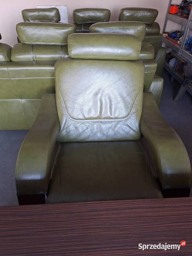 Potężny komplet salonowy 2x Sofa 3osobowa Fotel 110cm Gromnik