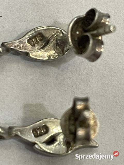 Zestaw srebrnej biżuterii z kamieniem słonecznym Kraków