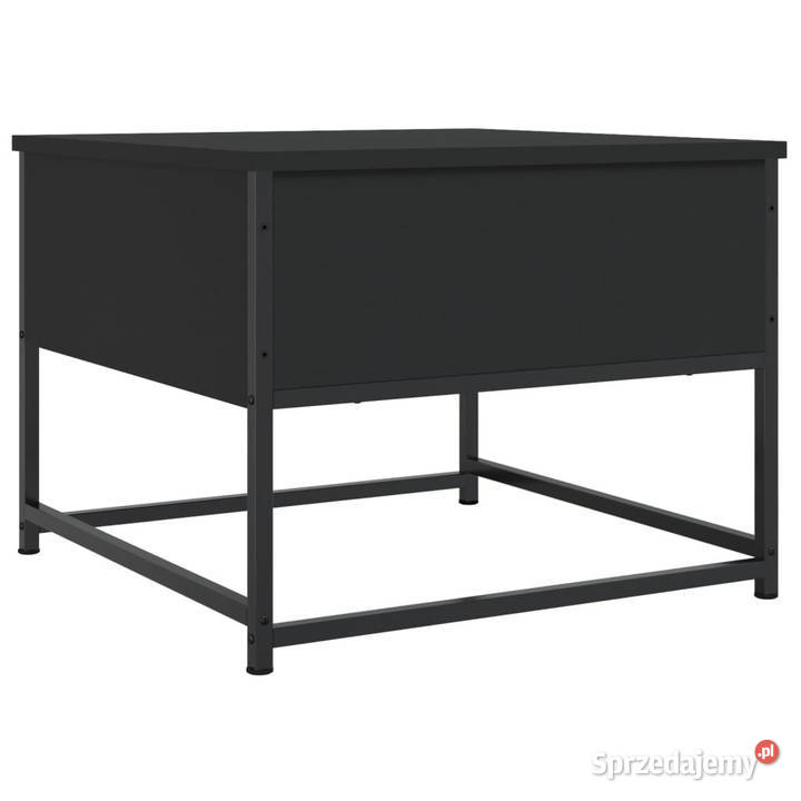 Stolik kawowy czarny 51x51x40 materiał