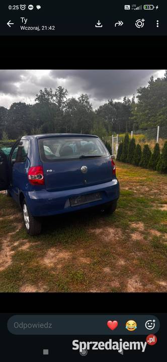 Przód kompletny VW Fox 2007 12 pojemność sprzedam