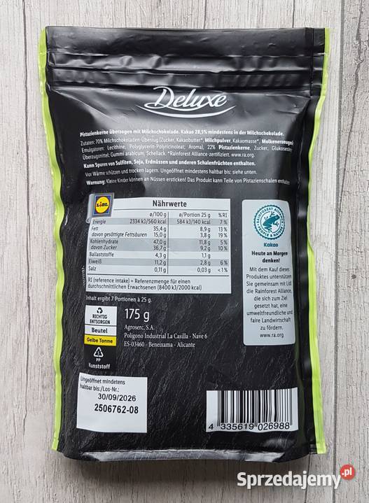 Deluxe Pistacje słodkopikantnej czekoladzie 175g Słodycze i desery Chrzanów