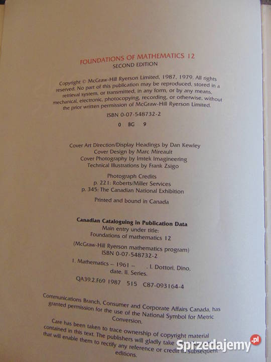 Foundations of Mathematics 12 Stewart Dottori lubelskie sprzedam