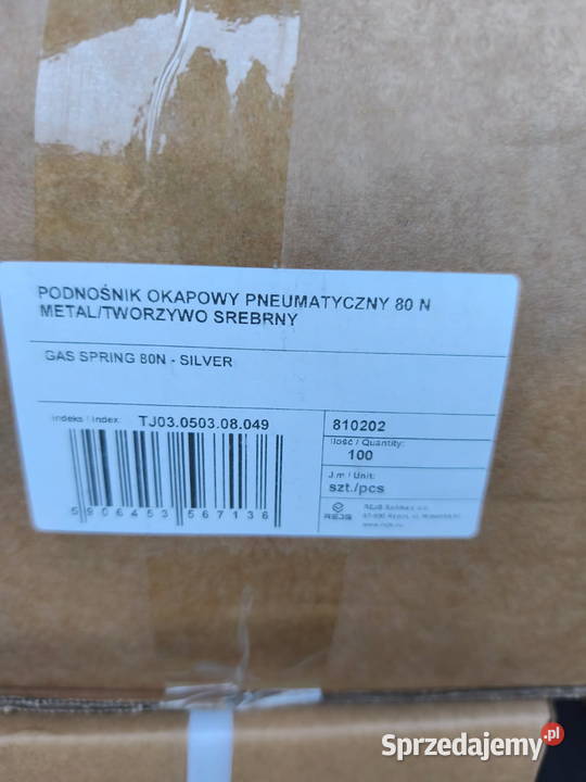 Podnośnik okapowy pneumatyczny 80N Rejs Gostyń