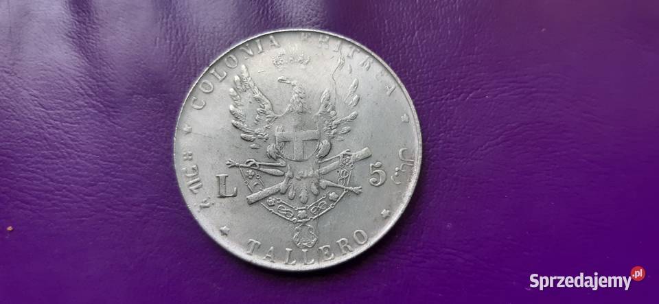 MonetaKopia 5 LIRÓW TALAR 1891 UMBERTO I 39 Pruszków