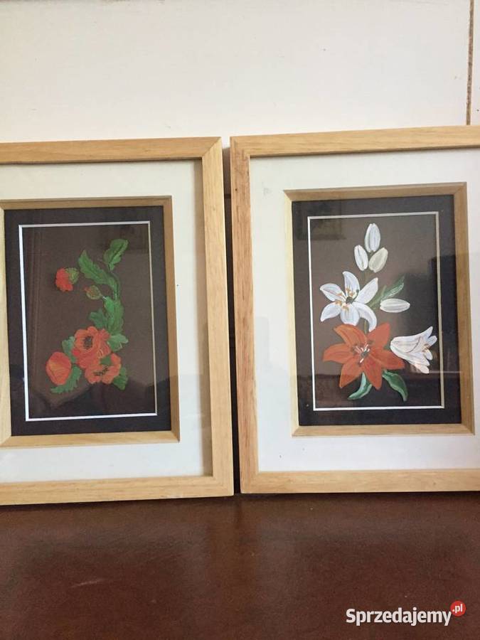 Ręcznie malowane obrazki sygnowane Ryki