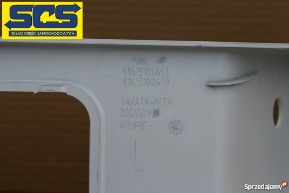 MAN TGS STOPIEŃ LEWY DOLNY RAL 9010 ŁADNY Bieleń