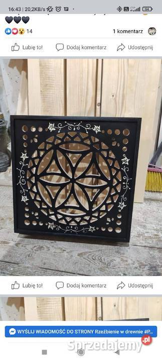 Lampa góralska że wzorem rozety 7070 Poronin