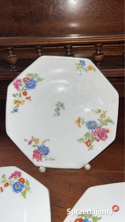 Talerzyk deserowy wielokątny Sygnowany Limoges Gdańsk