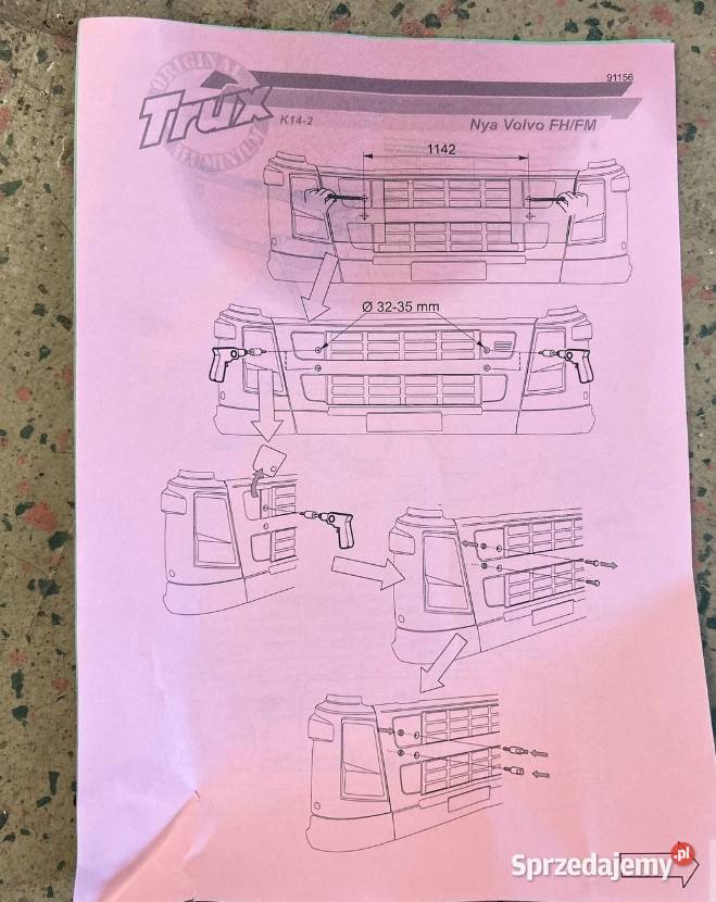 Volvo FHFM Euro 5 Trux XLight K142 Orurowanie Orurowanie