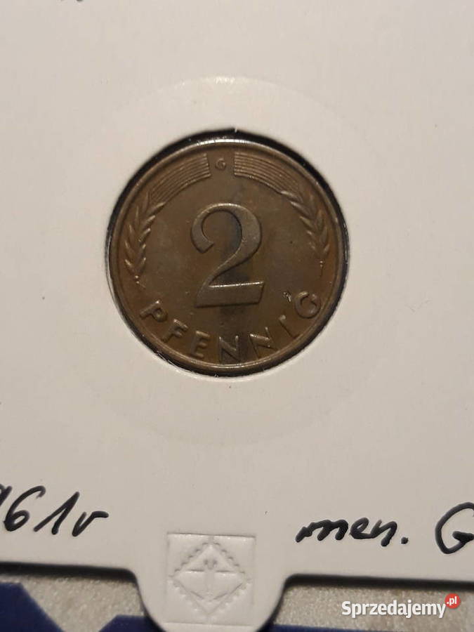 2 Fennigi RFN 1961 rmen Gokoło mennicze Konin sprzedam