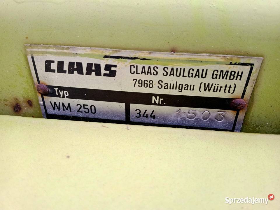 kosiarka claas WM 250 bębnowa hydraulika raty Probostwo Górne