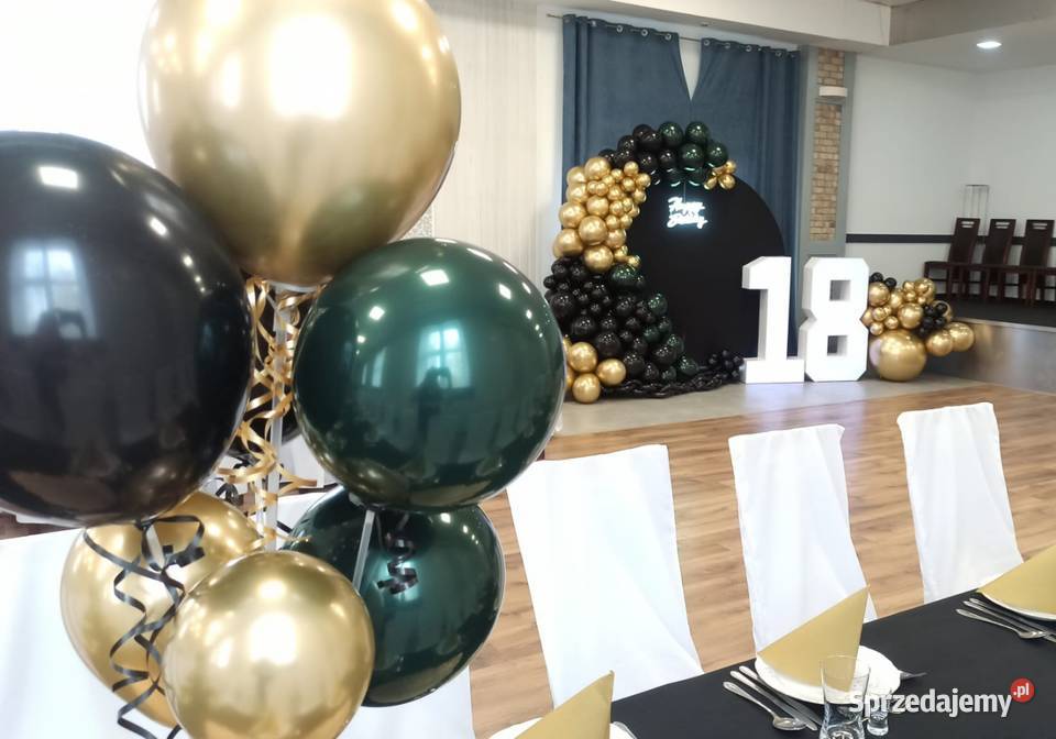 Ścianki balonowe dekoracja imprez 18 urodziny