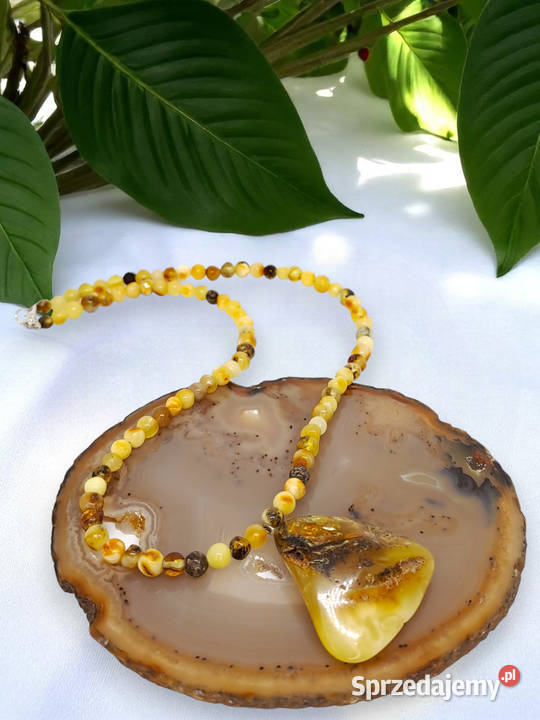 Korale z bursztynu BURSZTYN bałtycki baroczek Warszawa