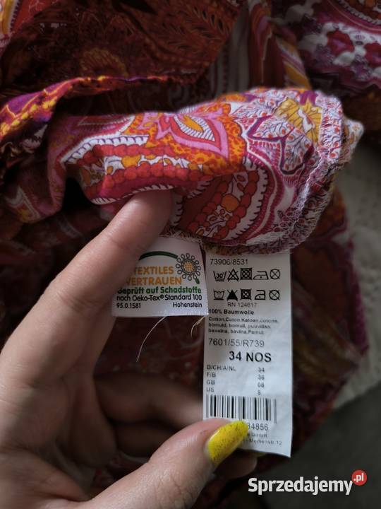 Koszula w kolorowe wzory Eterna różowy Biała Podlaska