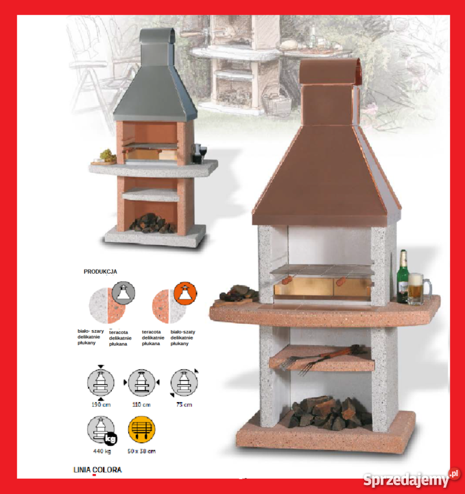 GRILL OGRODOWY NORMAN ATLANTIK COLORA MIEDŹ Wałbrzych