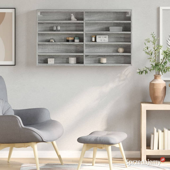 Witryna szary dąb sonoma 100x15x58 materiał Meble mazowieckie Warszawa