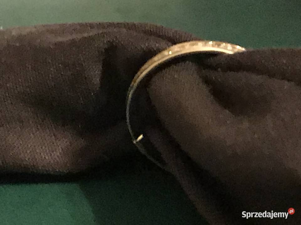 Piękna złota obrączka z diamentami Warszawa sprzedam