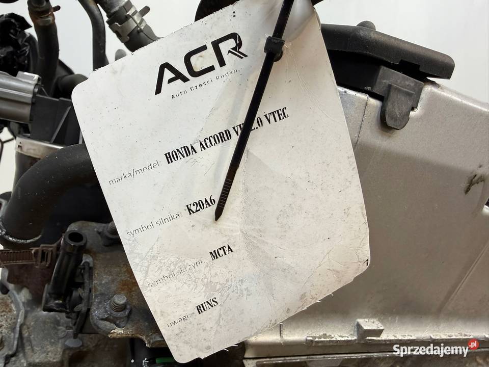 SILNIK K20A6 HONDA ACCORD VII 20 iVTEC 155 Chełm