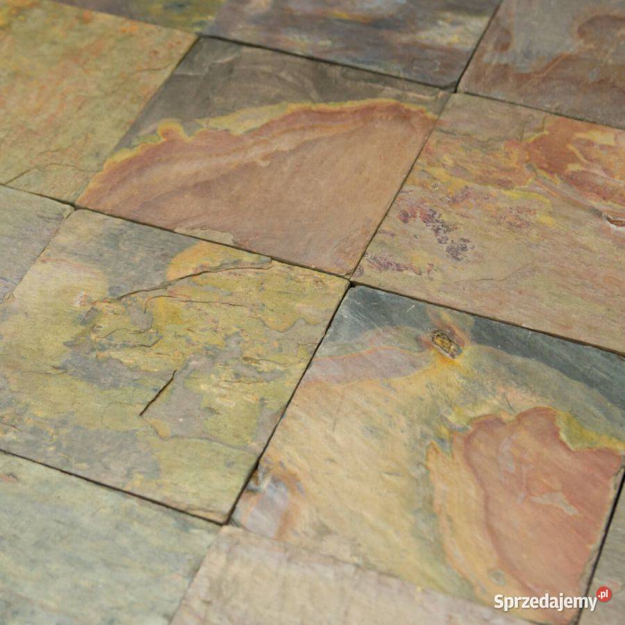 Płytki Łupek Multicolor naturalny 15x15x1 małopolskie sprzedam